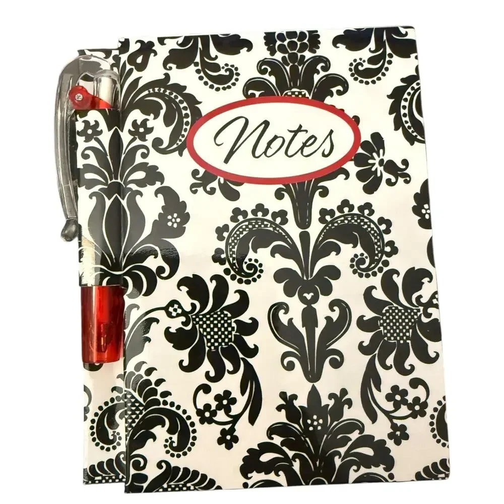 Studio 18 Paisley Black And White Mini Notepad With Pen